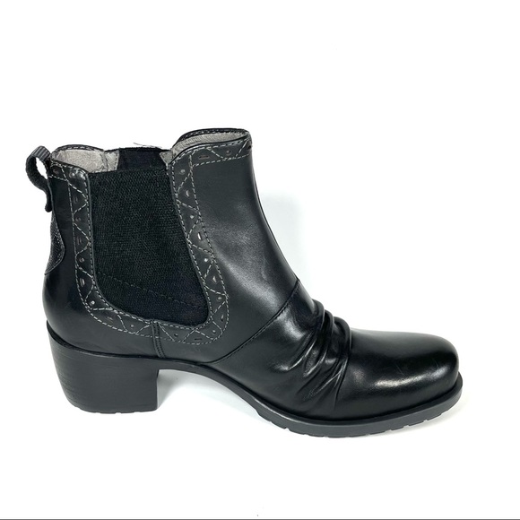 Earth Denali Aspect Ankle Boots Black Leather - Picture 4 of 12
